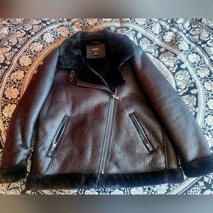 DKNY Faux Shearling Jacket